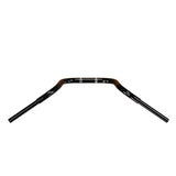 Black Finish 14" ape hanger Handlebars 1 1/4" 1.25 inch Diameter top down View on softail standard FXST for Harley Davidson barcraft stainless fatboy softail breakout