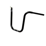 Black Finish 16" ape hanger motorcycle Handlebars 1 1/4" 1.25 inch Diameter Front View for Harley Davidson barcraft stainless fatboy softail breakout