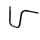 Black Finish 16" ape hanger motorcycle Handlebars 1 1/4" 1.25 inch Diameter Front View for Harley Davidson barcraft stainless fatboy softail breakout