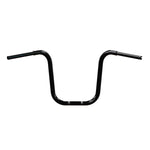 Black Finish 16" ape hanger motorcycle Handlebars 1 1/4" 1.25 inch Diameter rear back View for Harley Davidson barcraft stainless fatboy softail breakout