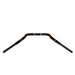 Black Finish 16" ape hanger motorcycle Handlebars 1 1/4" 1.25 inch Diameter top down View for Harley Davidson barcraft stainless fatboy softail breakout