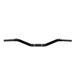 Black Finish beach motorcycle Handlebars 1 1/4" 1.25 inch Diameter front View for Harley Davidson barcraft stainless fatboy softail breakout