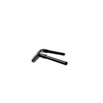 Black Finish beach motorcycle Handlebars 1 1/4" 1.25 inch Diameter side View for Harley Davidson barcraft stainless fatboy softail breakout