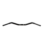 Black Finish beach motorcycle Handlebars 1 1/4" 1.25 inch Diameter back rear View for Harley Davidson barcraft stainless fatboy softail breakout