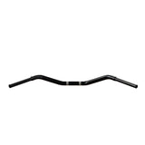 Black Finish beach motorcycle Handlebars 1 1/4" 1.25 inch Diameter back rear View for Harley Davidson barcraft stainless fatboy softail breakout