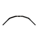 Black Finish beach motorcycle Handlebars 1 1/4" 1.25 inch Diameter top down View for Harley Davidson barcraft stainless fatboy softail breakout