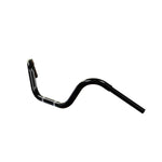 Black Finish buckhorn motorcycle Handlebars 1 1/4" 1.25 inch Diameter front View for Harley Davidson barcraft stainless fatboy softail breakout
