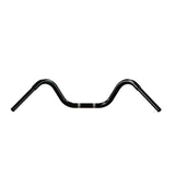 Black Finish buckhorn motorcycle Handlebars 1 1/4" 1.25 inch Diameter back rear View for Harley Davidson barcraft stainless fatboy softail breakout