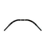 Black Finish buckhorn motorcycle Handlebars 1 1/4" 1.25 inch Diameter top down View for Harley Davidson barcraft stainless fatboy softail breakout