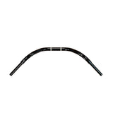 Black Finish buckhorn motorcycle Handlebars 1 1/4" 1.25 inch Diameter top down View for Harley Davidson barcraft stainless fatboy softail breakout