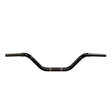 Black Finish western motorcycle Handlebars 1 1/4" 1.25 inch Diameter front View for Harley Davidson barcraft stainless fatboy softail breakout