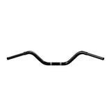 Black Finish western motorcycle Handlebars 1 1/4" 1.25 inch Diameter rear back View for Harley Davidson barcraft stainless fatboy softail breakout