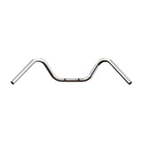 Mirror Finish Buckhorn Handlebars 1" Diameter back rear View of FXD super glide for Harley Davidson barcraft stainless softail dyna sportster