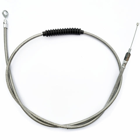 Harley davidson braided clutch cable extended kit stainless silver chrome FL FLH FLT Touring Road King FLHR, Road Glide FLTR, Electra Glide FLT, Ultra FLHT, Ultra Limited FLHTK, Tri Glide FLHTCUTG, FLTRK, FLI, FLTRXS, FLHTKL, FLHS Sport