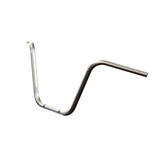 Mirror Finish Old School Ape Hanger Handlebars 1" Diameter wide mount front view harley davidson softail springer crossbones indian victory