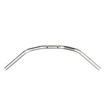 Mirror Finish Western Bar Handlebars 1" Diameter top down View stainless steel  for Harley Davidson barcraft stainless softail dyna sportster