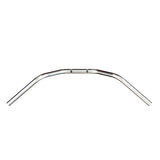 Mirror Finish Western Bar Handlebars 1" Diameter top down View stainless steel  for Harley Davidson barcraft stainless softail dyna sportster