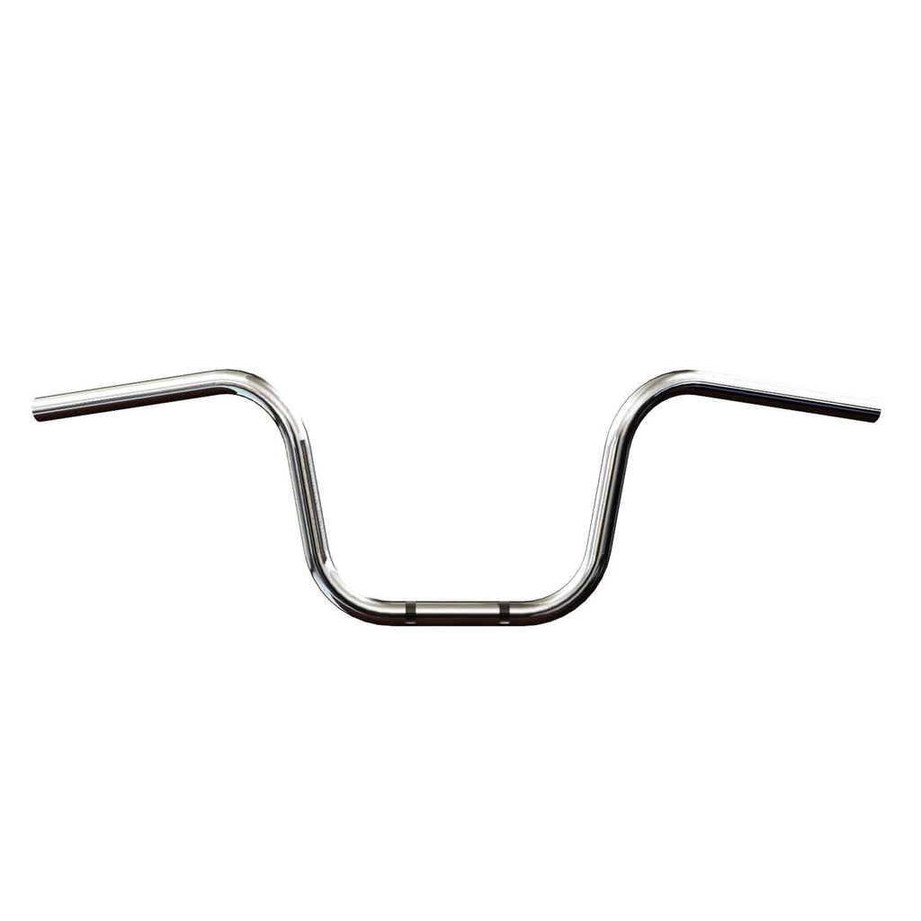 10 Low Ape Hanger Motorcycle Handlebars - 1 (25mm) Diameter, Chrome Finish 10 Low Ape Hanger Motorcycle Handlebars - 1 (25mm) Diameter, Chrome Finish