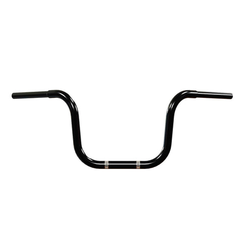 1-1/4” 12 Ape Hanger Black Motorcycle Fat Handlebars for Softail Springer, Indian Springfield, Chief,  M109R front
