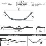 Beach Bikini Bars 1-1/4" Motorcycle handlebars dimensions harley davidson fat bars