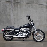 1" Black 14" Ape Hanger Handlebars on Harley Davidson Dyna Super Glide Side View