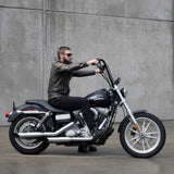 1" Black 16" Ape Hanger Handlebars on Harley Davidson Dyna Super Glide Rider View