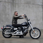 BarCraft 7/8" Black 16" Ape Hanger Handlebars on Harley Davidson Rider  View
