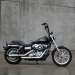 1" Black 16" Ape Hanger Handlebars on Harley Davidson Dyna Super Glide Side View