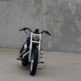 Black Western Bar Handlebars 1 inch on Harley Davidson FXD Super Glide Front