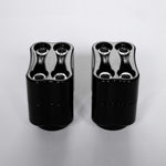 1" 25mm BarCraft Knuckle Riser Handlebar Clamps to suit Harley Davidson Motorcycles. Billet Aluminum with 4 bolts black 3
