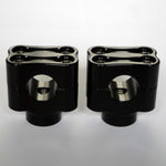 1" 25mm BarCraft Knuckle Riser Handlebar Clamps to suit Harley Davidson Motorcycles. Billet Aluminum with 4 bolts black 4