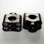 1" 25mm BarCraft Knuckle Riser Handlebar Clamps to suit Harley Davidson Motorcycles. Billet Aluminum with 4 bolts black 5