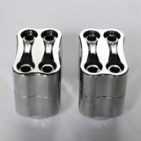 1" 25mm BarCraft Knuckle Riser Handlebar Clamps to suit Harley Davidson Motorcycles. Billet Aluminum with 4 bolts chrome 3