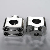 1" 25mm BarCraft Knuckle Riser Handlebar Clamps to suit Harley Davidson Motorcycles. Billet Aluminum with 4 bolts chrome 5