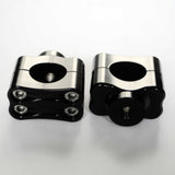 1-1/4" 32mm BarCraft Knuckle Riser Handlebar Clamps fits Harley Davidson Motorcycles with Fat Bars. Billet Aluminum with 4 bolts black 5