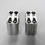 1-1/4" 32mm BarCraft Knuckle Riser Handlebar Clamps to fit Harley Davidson Motorcycles with Fat Bars. Billet Aluminum with 4 bolts chrome 3