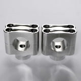 1-1/4" 32mm BarCraft Knuckle Riser Handlebar Clamps to suit Harley Davidson Motorcycles with Fat Bars. Billet Aluminum with 4 bolts chrome 4